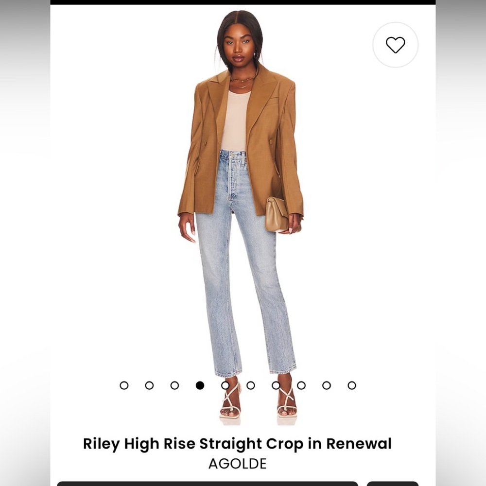 Agolde Riley high rise straight crop